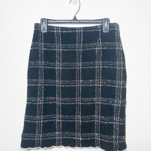 Dress Barn Black and White Plaid Skirt